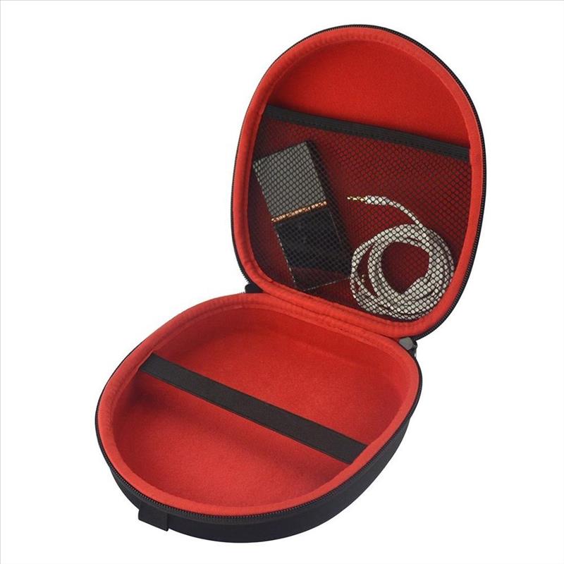 Protection Carrying Zipped Large Pu Surface Mold Eva Headphone Case